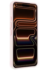 Nomfy Nomfy iPhone 17 Pro Hoesje Siliconen Met 2x Screenprotector Met Dichte Notch - Lichtroze