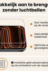Nomfy Nomfy iPhone 17 Pro Hoesje Siliconen Met 2x Screenprotector Met Dichte Notch - Rood