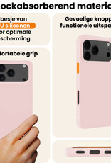 Nomfy Nomfy iPhone 17 Pro Max Hoesje Siliconen - Lichtroze