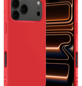 Nomfy Nomfy iPhone 17 Pro Max Hoesje Siliconen - Rood
