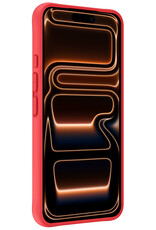 Nomfy Nomfy iPhone 17 Pro Max Hoesje Siliconen - Rood