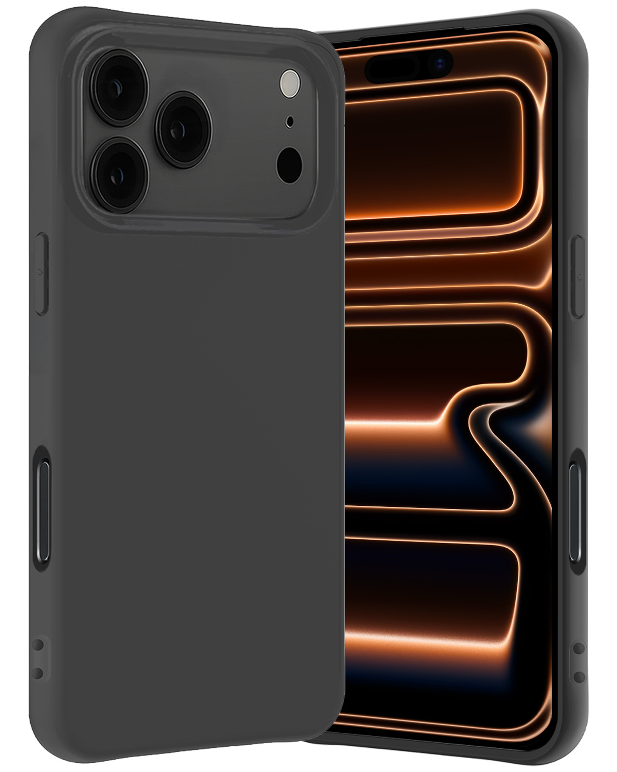 Nomfy Nomfy iPhone 17 Pro Max Hoesje Siliconen - Zwart