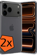 Nomfy Nomfy iPhone 17 Pro Max Hoesje Siliconen - Transparant - 2 PACK