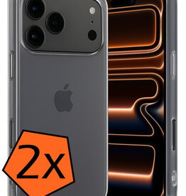 Nomfy Nomfy iPhone 17 Pro Max Hoesje Siliconen - Transparant - 2 PACK