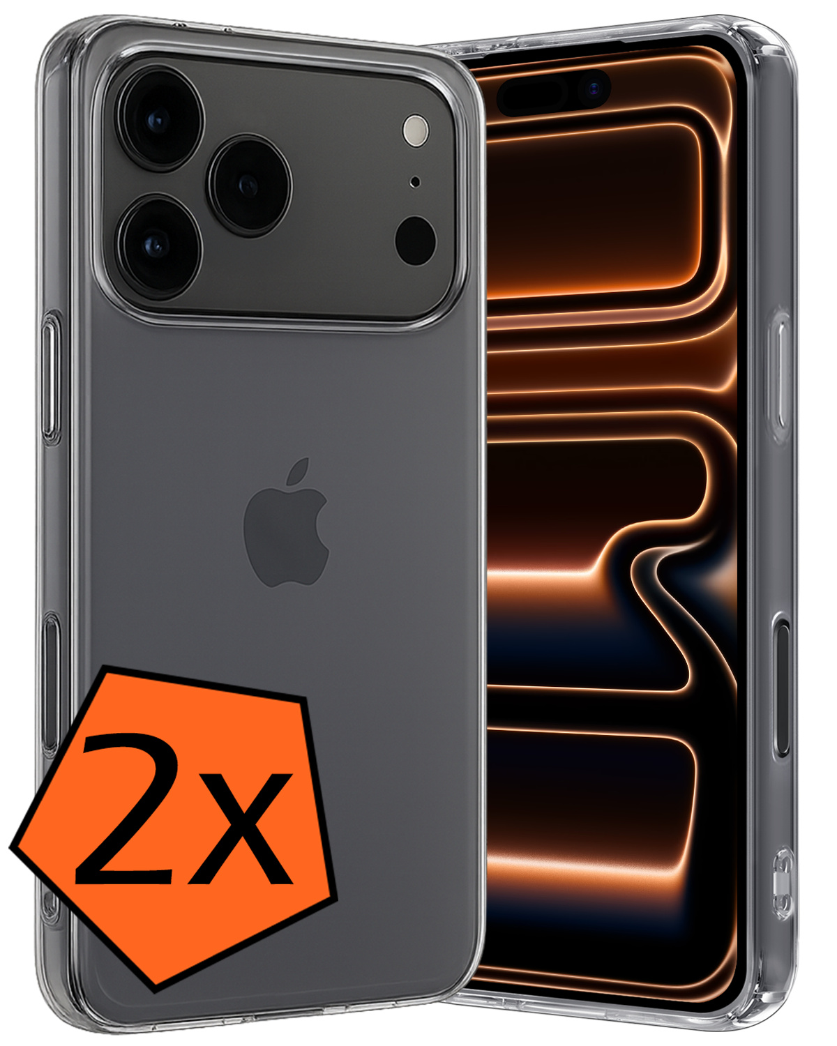 Nomfy Nomfy iPhone 17 Pro Max Hoesje Siliconen - Transparant - 2 PACK