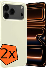 Nomfy Nomfy iPhone 17 Pro Max Hoesje Siliconen - Wit - 2 PACK