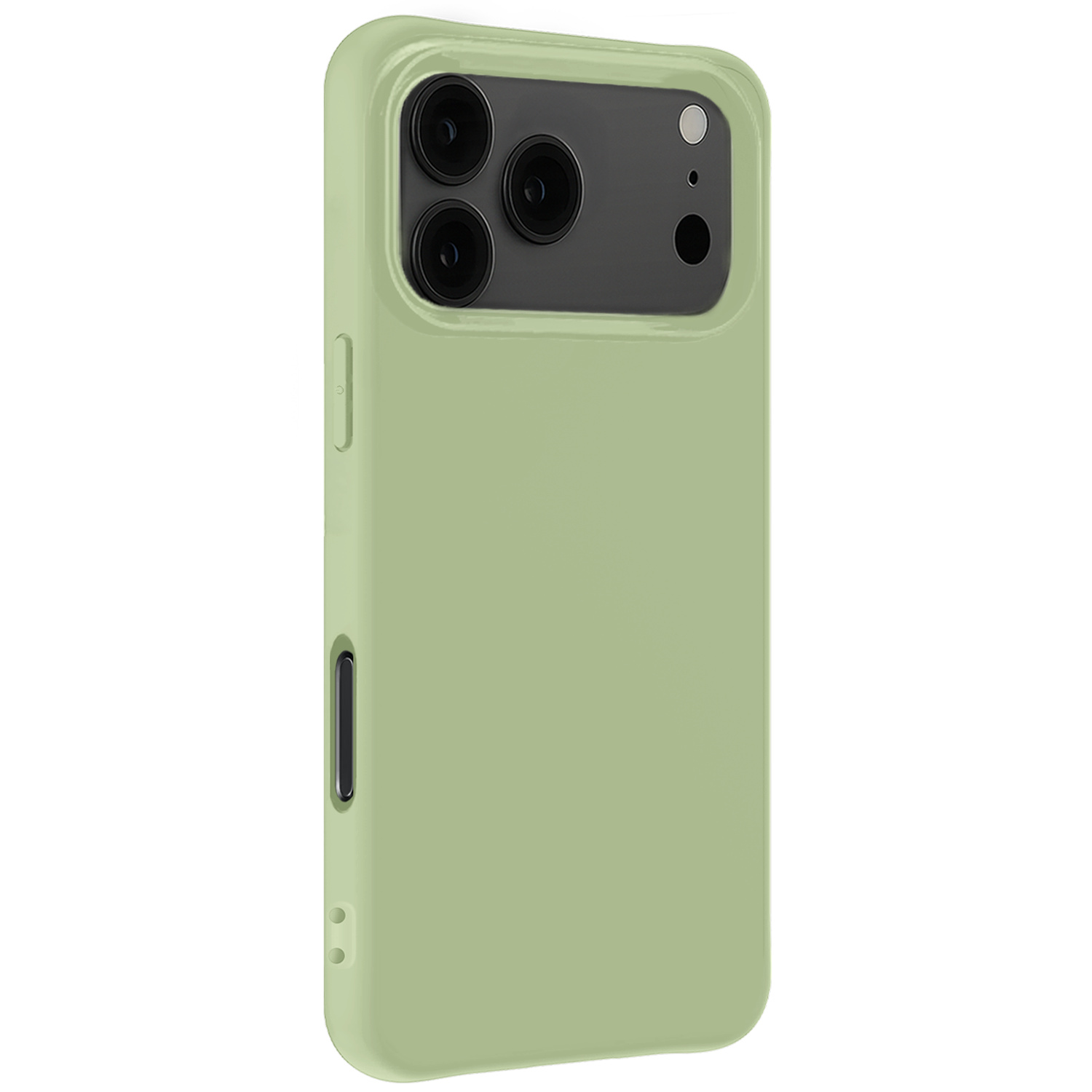 Nomfy Nomfy iPhone 17 Pro Max Hoesje Siliconen Met Screenprotector Met Dichte Notch - Groen