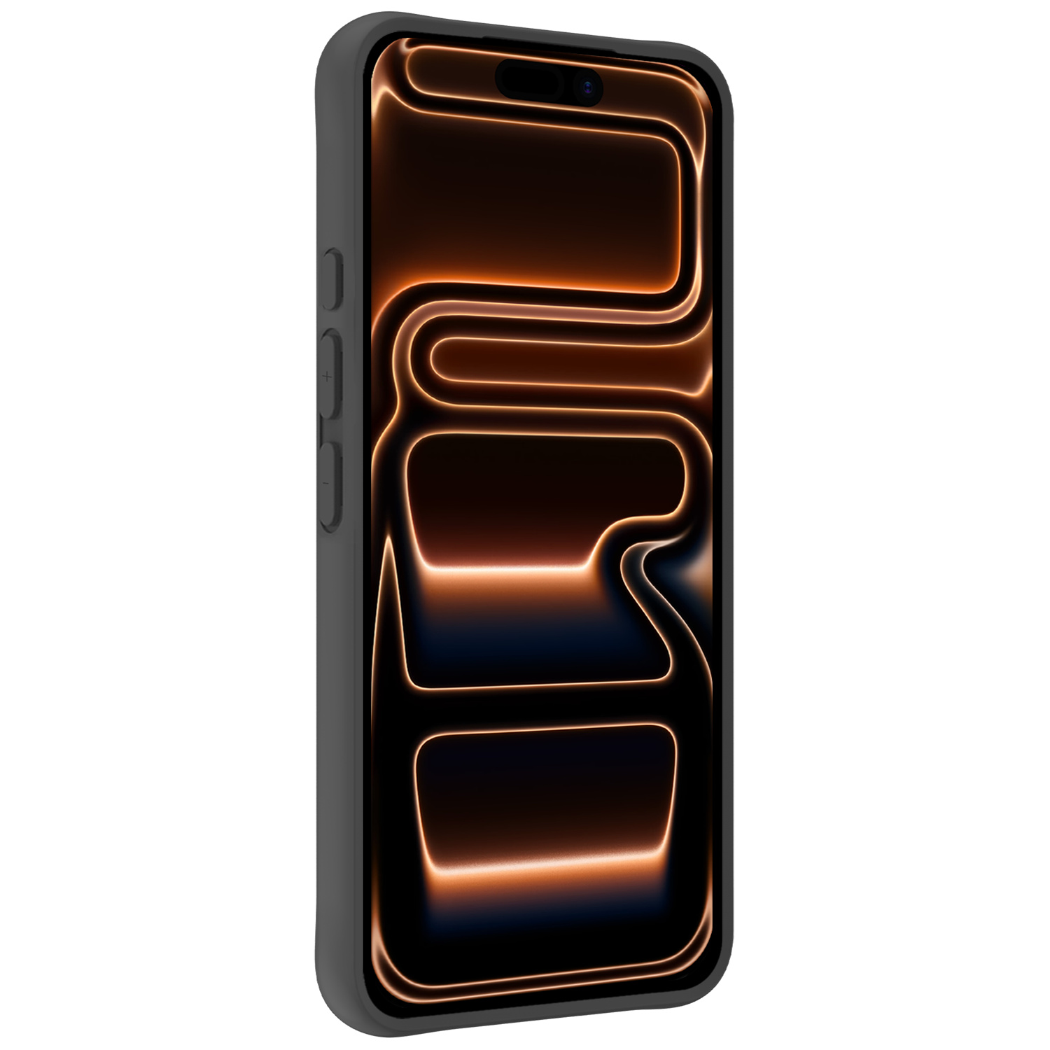 Nomfy Nomfy iPhone 17 Pro Max Hoesje Siliconen Met Screenprotector Met Dichte Notch - Zwart