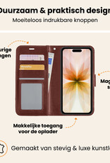 Nomfy Nomfy iPhone 17 Hoesje Bookcase - Bruin