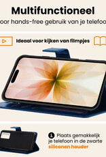 Nomfy Nomfy iPhone 17 Hoesje Bookcase - Donkerblauw