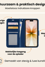 Nomfy Nomfy iPhone 17 Hoesje Bookcase - Donkerblauw