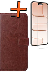 Nomfy Nomfy iPhone Air Hoesje Bookcase Met Screenprotector - Bruin