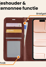 Nomfy Nomfy iPhone Air Hoesje Bookcase Met Screenprotector - Bruin