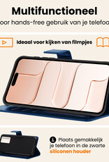 Nomfy Nomfy iPhone Air Hoesje Bookcase Met Screenprotector - Donkerblauw