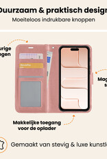 Nomfy Nomfy iPhone Air Hoesje Bookcase Met Screenprotector - Rose Goud