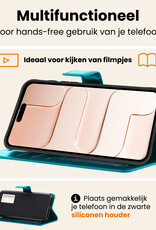 Nomfy Nomfy iPhone Air Hoesje Bookcase Met Screenprotector - Turquoise