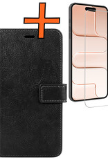 Nomfy Nomfy iPhone Air Hoesje Bookcase Met Screenprotector - Zwart