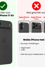 Nomfy Nomfy iPhone Air Hoesje Bookcase Met 2x Screenprotector - Donkerblauw