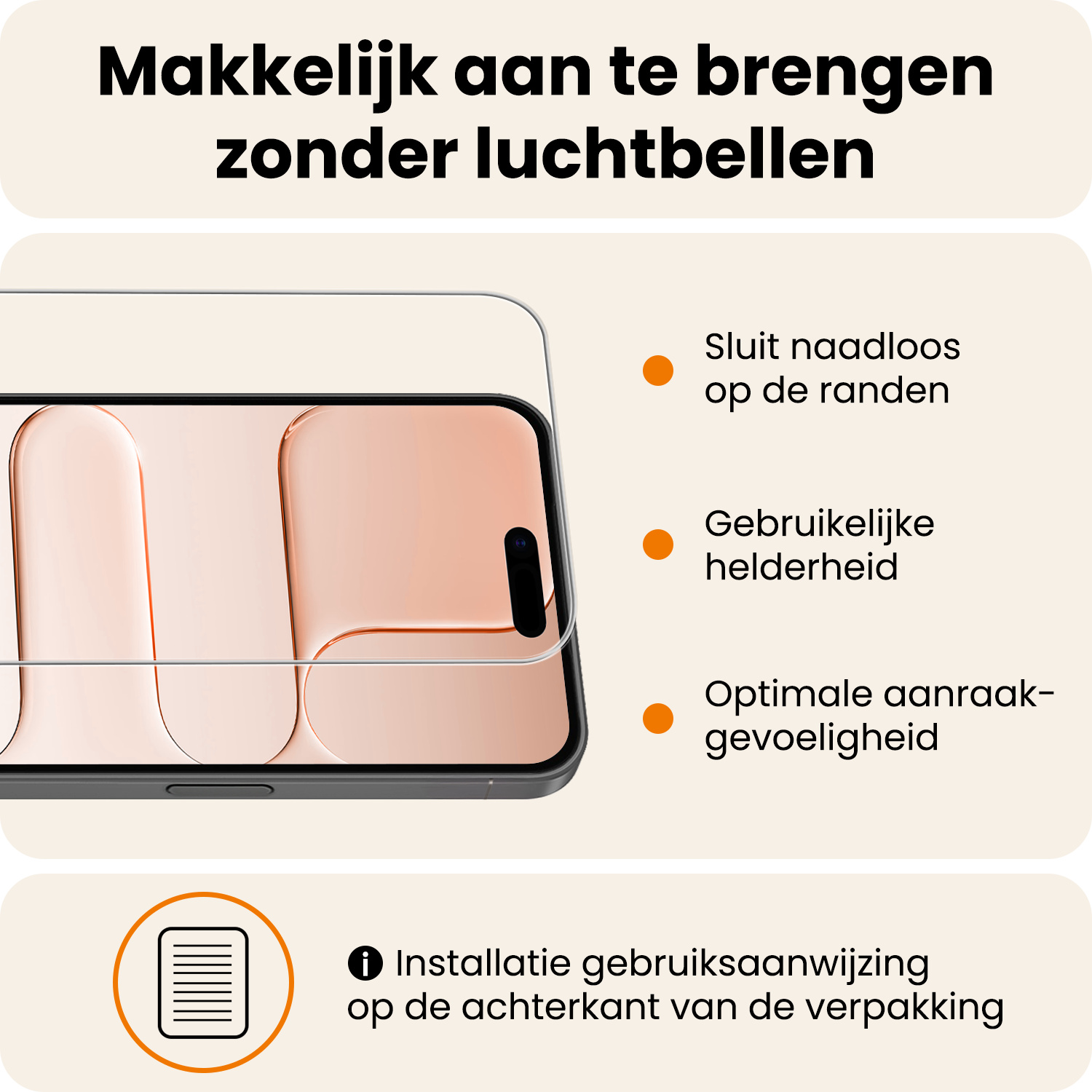 Nomfy Nomfy iPhone Air Hoesje Bookcase Met 2x Screenprotector - Donkerblauw