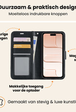 Nomfy Nomfy iPhone Air Hoesje Bookcase Met 2x Screenprotector - Zwart