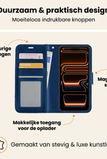 Nomfy Nomfy iPhone 17 Pro Hoesje Bookcase - Donkerblauw