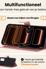 Nomfy Nomfy iPhone 17 Pro Hoesje Bookcase - Rose Goud