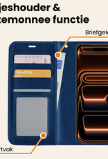 Nomfy Nomfy iPhone 17 Pro Max Hoesje Bookcase - Donkerblauw