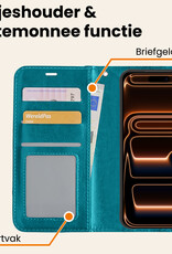 Nomfy Nomfy iPhone 17 Pro Max Hoesje Bookcase - Turquoise