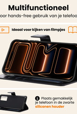 Nomfy Nomfy iPhone 17 Pro Max Hoesje Bookcase - Zwart