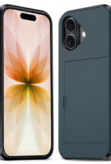 Nomfy Nomfy iPhone 17 Hoesje Pashouder Hard - Donker Blauw