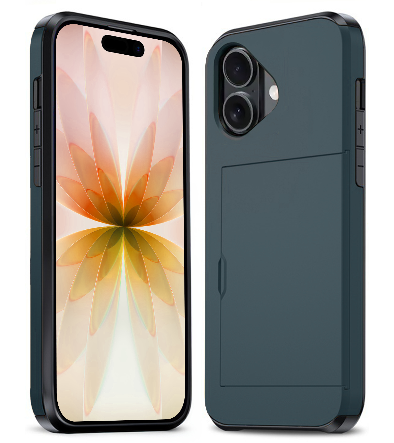 Nomfy Nomfy iPhone 17 Hoesje Pashouder Hard - Donker Blauw