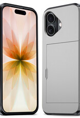 Nomfy Nomfy iPhone 17 Hoesje Pashouder Hard - Grijs