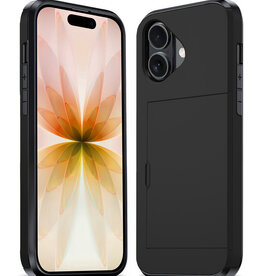 Nomfy Nomfy iPhone 17 Hoesje Pashouder Hard - Zwart