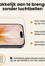 Nomfy Nomfy iPhone 17 Hoesje Pashouder Hard Met 2x Screenprotector - Zwart