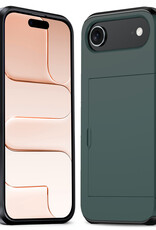 Nomfy Nomfy iPhone Air Hoesje Pashouder Hard - Donker Blauw