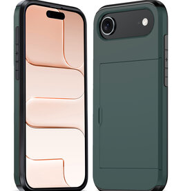 Nomfy Nomfy iPhone Air Hoesje Pashouder Hard - Donker Blauw