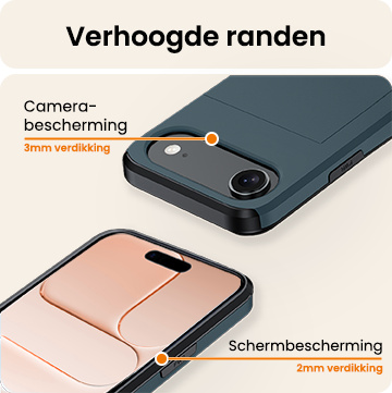 Nomfy Nomfy iPhone Air Hoesje Pashouder Hard - Donker Blauw