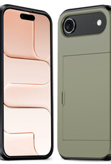 Nomfy Nomfy iPhone Air Hoesje Pashouder Hard - Donker Groen