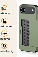 Nomfy Nomfy iPhone Air Hoesje Pashouder Hard - Donker Groen