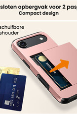 Nomfy Nomfy iPhone Air Hoesje Pashouder Hard - Rosé Goud