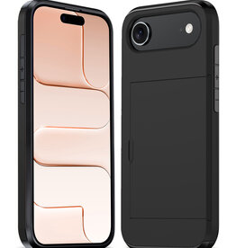Nomfy Nomfy iPhone Air Hoesje Pashouder Hard - Zwart