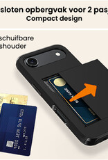 Nomfy Nomfy iPhone Air Hoesje Pashouder Hard - Zwart