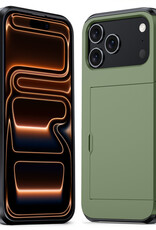 Nomfy Nomfy iPhone 17 Pro Hoesje Pashouder Hard - Donker Groen