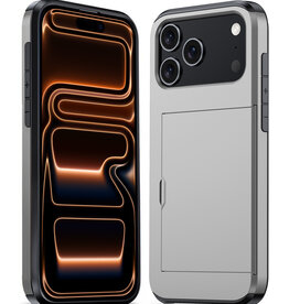 Nomfy Nomfy iPhone 17 Pro Hoesje Pashouder Hard - Grijs