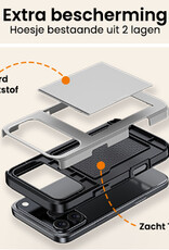 Nomfy Nomfy iPhone 17 Pro Hoesje Pashouder Hard - Grijs