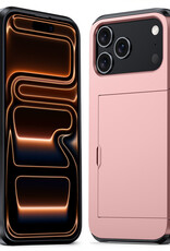 Nomfy Nomfy iPhone 17 Pro Hoesje Pashouder Hard - Rosé Goud