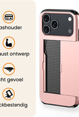 Nomfy Nomfy iPhone 17 Pro Hoesje Pashouder Hard - Rosé Goud