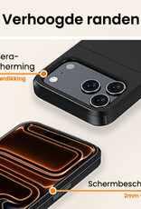 Nomfy Nomfy iPhone 17 Pro Max Hoesje Pashouder Hard - Zwart