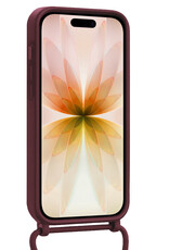 Nomfy Nomfy iPhone 17 Hoesje Pashouder met Koord - Aubergine - 2 PACK