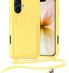 Nomfy Nomfy iPhone 17 Hoesje Pashouder met Koord - Geel